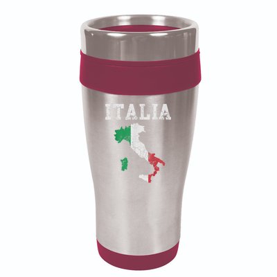 Italia Italy Flag Map Italian Italiano Family TShirt 16oz Travel Tumbler