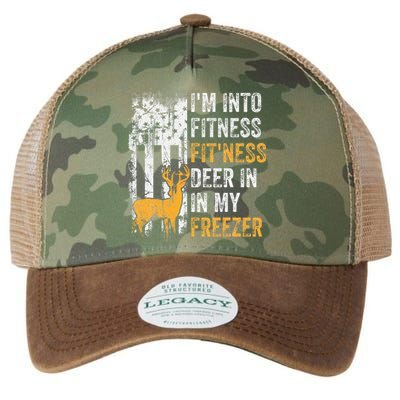 I'm Into Fitness Deer Freezer Funny Hunting Deer Hunter Legacy Tie Dye Trucker Hat