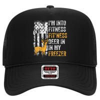 I'm Into Fitness Deer Freezer Funny Hunting Deer Hunter High Crown Mesh Back Trucker Hat