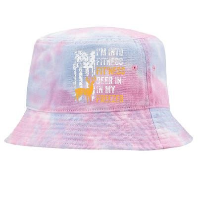 I'm Into Fitness Deer Freezer Funny Hunting Deer Hunter Tie-Dyed Bucket Hat