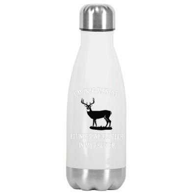 I'm Into Fitness Funny Joke Deer Hunting Gift For Hunters Stainless Steel Insulated Water Bottle