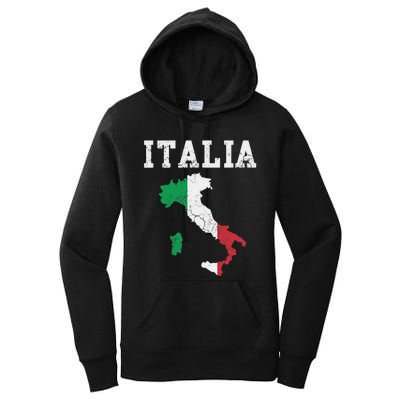 Italia Italy Flag Map Italian Italiano Family Women's Pullover Hoodie