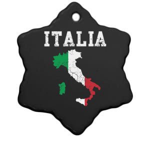 Italia Italy Flag Map Italian Italiano Family Ceramic Star Ornament