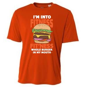 I'm Into Fitness Burger Hamburger Fast Food Foodie Gift Cooling Performance Crew T-Shirt