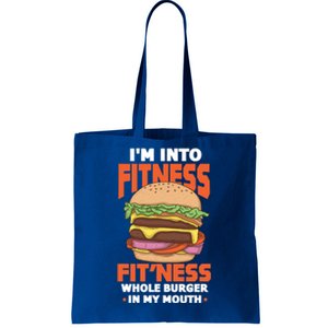 I'm Into Fitness Burger Hamburger Fast Food Foodie Gift Tote Bag