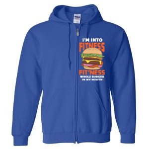 I'm Into Fitness Burger Hamburger Fast Food Foodie Gift Full Zip Hoodie