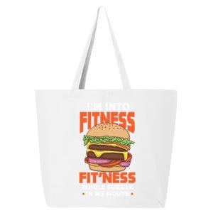 I'm Into Fitness Burger Hamburger Fast Food Foodie Gift 25L Jumbo Tote