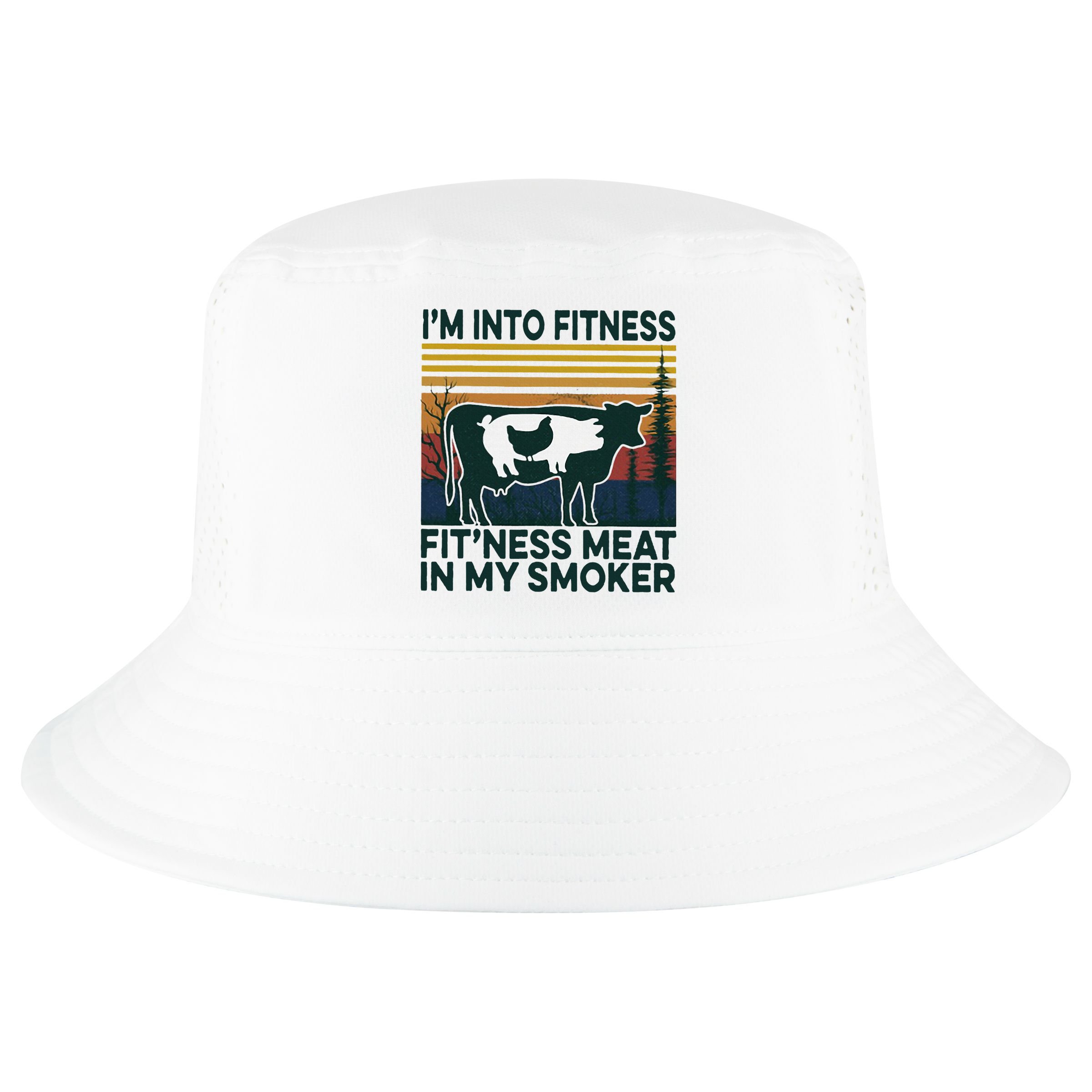 IM Into Fitness FitNess Meat In My Smoker Cool Comfort Performance Bucket Hat