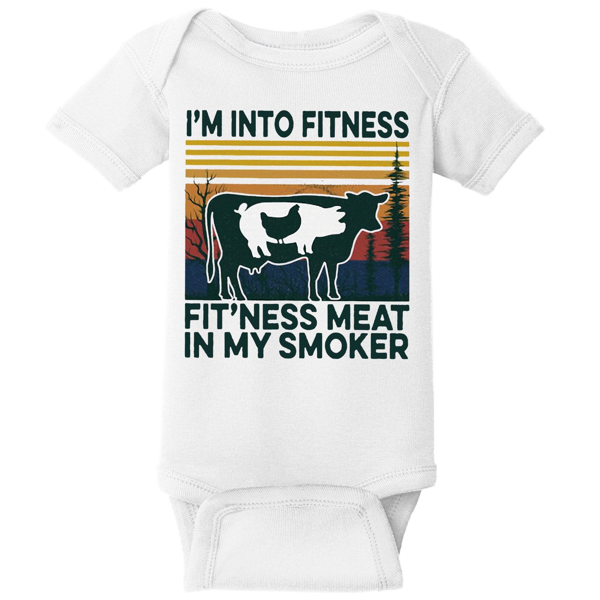 IM Into Fitness FitNess Meat In My Smoker Baby Bodysuit