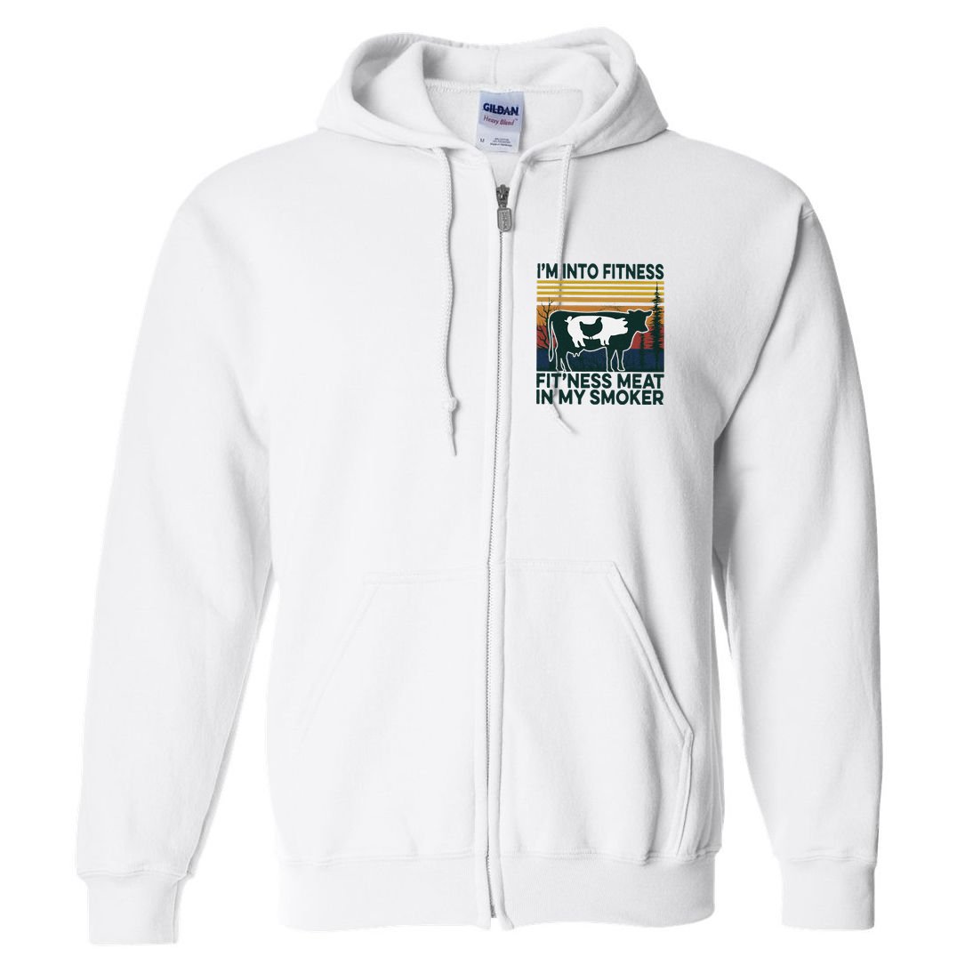 IM Into Fitness FitNess Meat In My Smoker Full Zip Hoodie