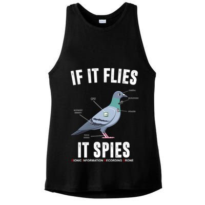 If It Flies It Spies Bionic Information Recording Drone Ladies PosiCharge Tri-Blend Wicking Tank