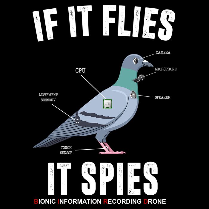 If It Flies It Spies Bionic Information Recording Drone Performance Shirt