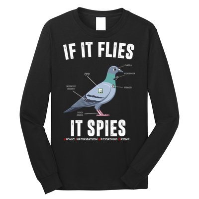 If It Flies It Spies Bionic Information Recording Drone Long Sleeve Shirt