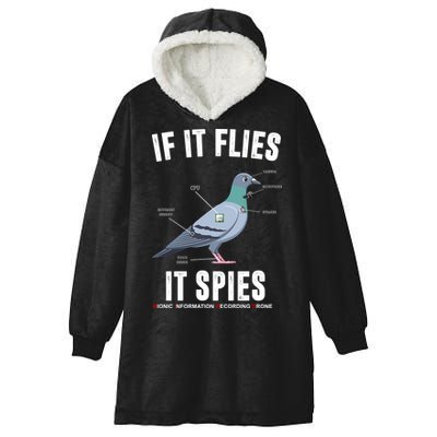 If It Flies It Spies Bionic Information Recording Drone Hooded Wearable Blanket