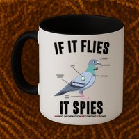 If It Flies It Spies Bionic Information Recording Drone Mug