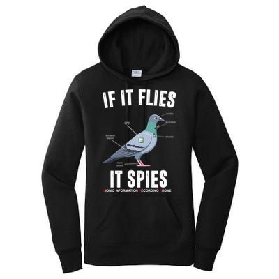 If It Flies It Spies Bionic Information Recording Drone Women's Pullover Hoodie