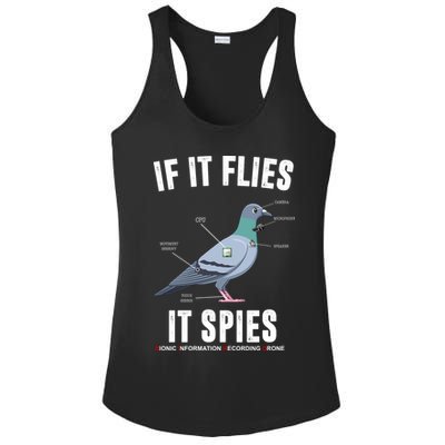 If It Flies It Spies Bionic Information Recording Drone Ladies PosiCharge Competitor Racerback Tank