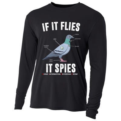If It Flies It Spies Bionic Information Recording Drone Cooling Performance Long Sleeve Crew