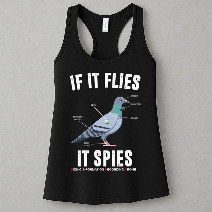 If It Flies It Spies Bionic Information Recording Drone Womens Tank Top