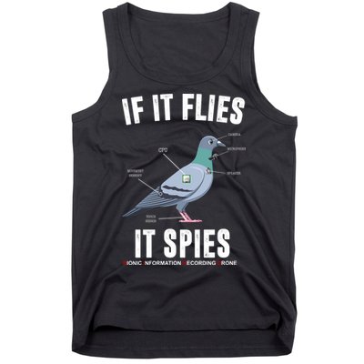If It Flies It Spies Bionic Information Recording Drone Tank Top