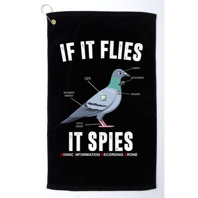 If It Flies It Spies Bionic Information Recording Drone Golf Towel