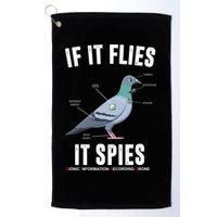 If It Flies It Spies Bionic Information Recording Drone Golf Towel