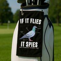 If It Flies It Spies Bionic Information Recording Drone Golf Towel