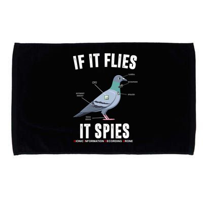 If It Flies It Spies Bionic Information Recording Drone Microfiber Hand Towel
