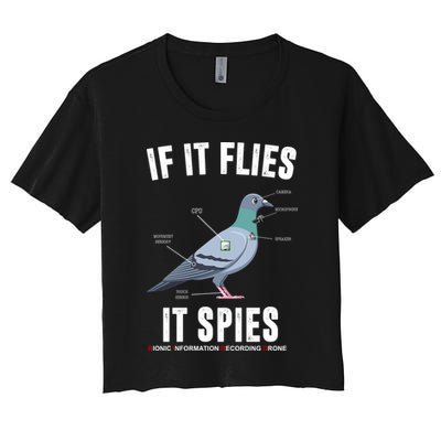 If It Flies It Spies Bionic Information Recording Drone Crop Top