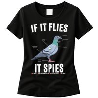 If It Flies It Spies Bionic Information Recording Drone Womens T-Shirt