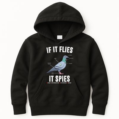 If It Flies It Spies Bionic Information Recording Drone Kids Hoodie