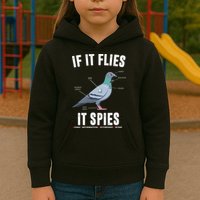 If It Flies It Spies Bionic Information Recording Drone Kids Hoodie