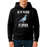 If It Flies It Spies Bionic Information Recording Drone Kids Hoodie