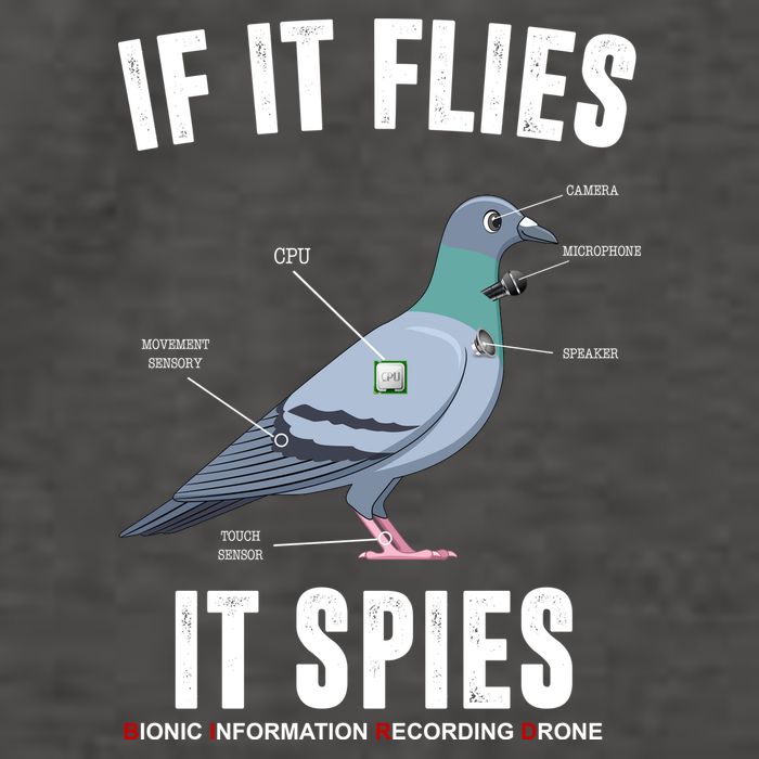 If It Flies It Spies Bionic Information Recording Drone Vector Backpack
