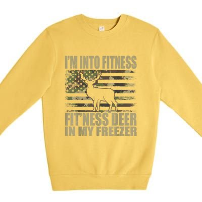 IM Into Fitness FitNess Deer In My Freezer Premium Crewneck Sweatshirt