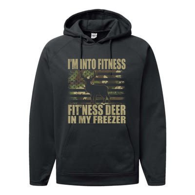 IM Into Fitness FitNess Deer In My Freezer Performance Fleece Hoodie