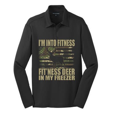 IM Into Fitness FitNess Deer In My Freezer Silk Touch Performance Long Sleeve Polo