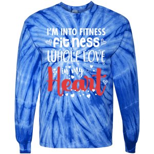 Im Into Fitness Fitness Whole Love In My Heart Valentine Gift Tie-Dye Long Sleeve Shirt