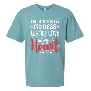 Im Into Fitness Fitness Whole Love In My Heart Valentine Gift Sueded Cloud Jersey T-Shirt