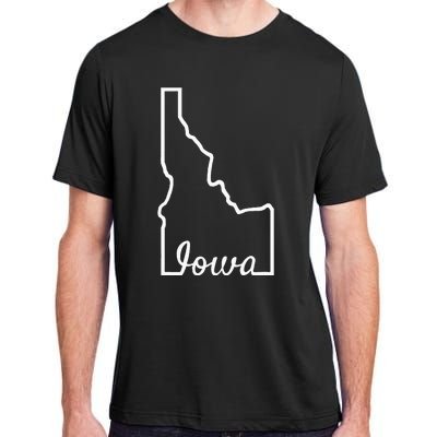 Idaho Iowa Funny Geography Mix Up Joke Idawa State Pride Adult ChromaSoft Performance T-Shirt