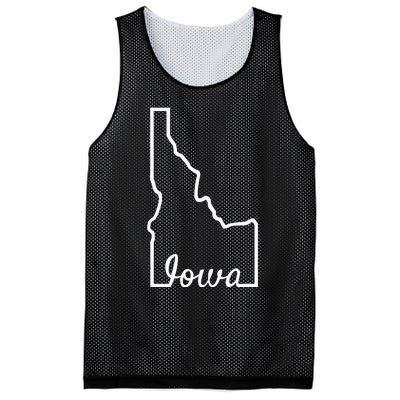 Idaho Iowa Funny Geography Mix Up Joke Idawa State Pride Mesh Reversible Basketball Jersey Tank