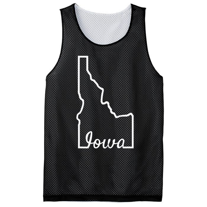 Idaho Iowa Funny Geography Mix Up Joke Idawa State Pride Mesh Reversible Basketball Jersey Tank