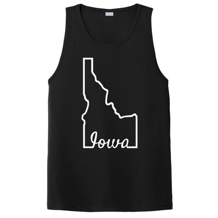 Idaho Iowa Funny Geography Mix Up Joke Idawa State Pride PosiCharge Competitor Tank