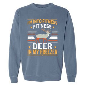 IM Into Fitness Deer Freezer Funny Dad Hunter Deer Hunting Garment-Dyed Sweatshirt