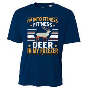 IM Into Fitness Deer Freezer Funny Dad Hunter Deer Hunting Cooling Performance Crew T-Shirt