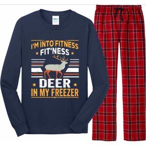 IM Into Fitness Deer Freezer Funny Dad Hunter Deer Hunting Long Sleeve Pajama Set