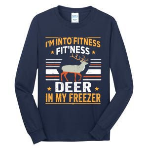 IM Into Fitness Deer Freezer Funny Dad Hunter Deer Hunting Tall Long Sleeve T-Shirt