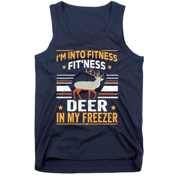 IM Into Fitness Deer Freezer Funny Dad Hunter Deer Hunting Tank Top