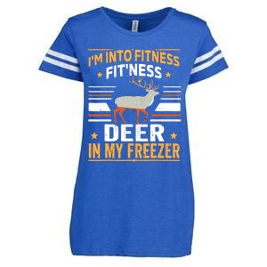 IM Into Fitness Deer Freezer Funny Dad Hunter Deer Hunting Enza Ladies Jersey Football T-Shirt