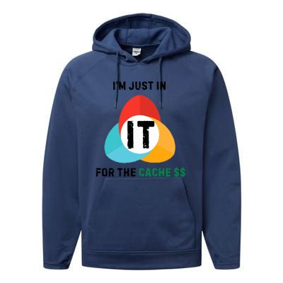 In It For The Cache$$ Performance Fleece Hoodie